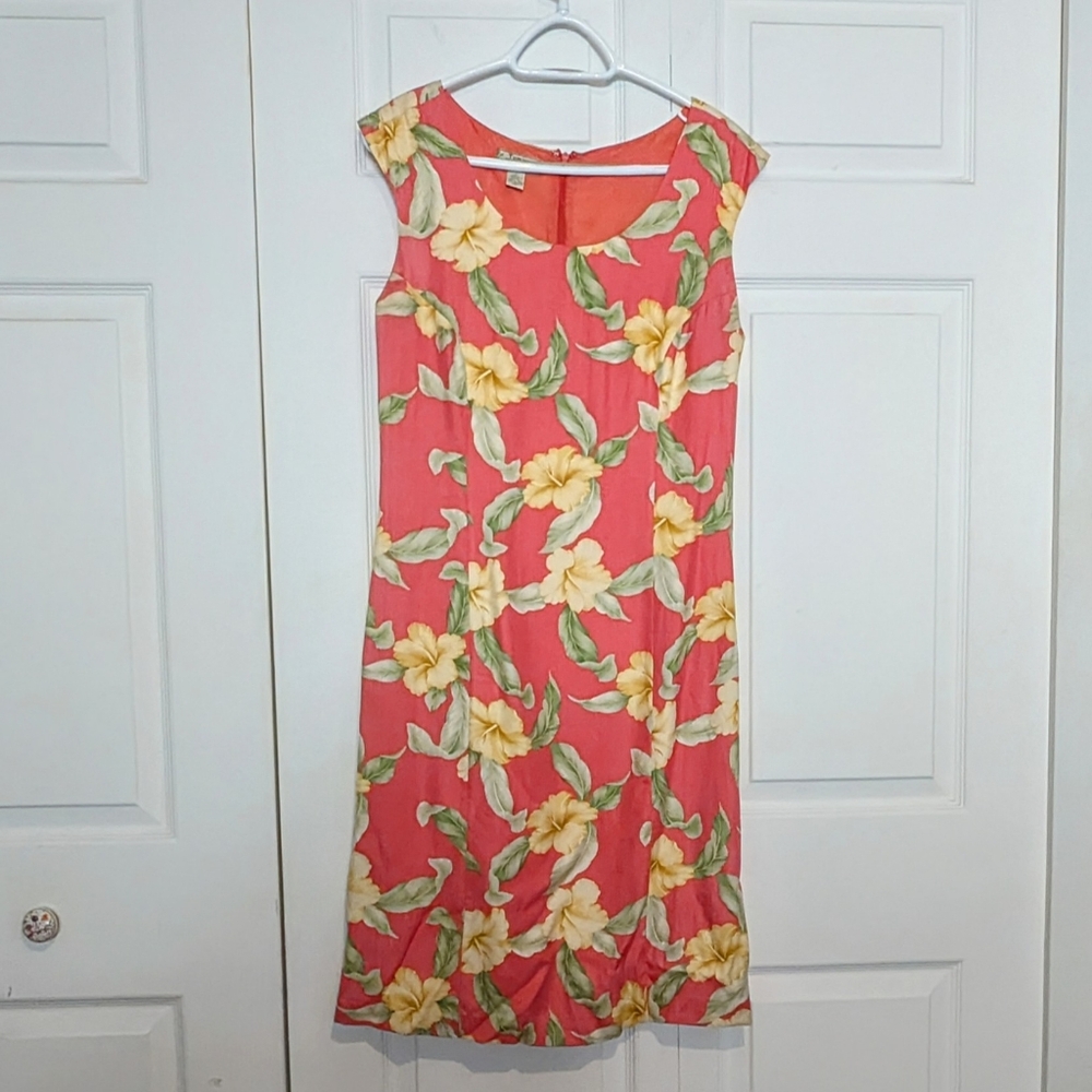 Tommy Bahama Silk Floral Sleeveless Dress